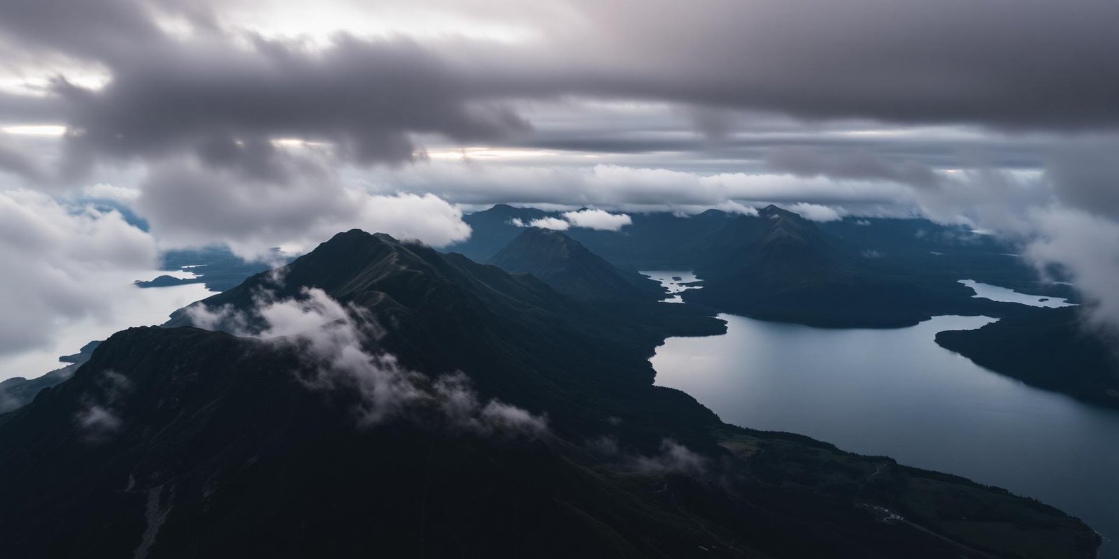 Aerial view of the Scottish Highlands